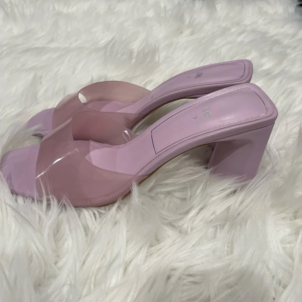 NEW Zara Mauve Heels 💜 - Picture 2 of 4